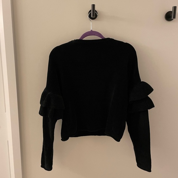 Zara Chenille Ruffle Sweater - Picture 2 of 4